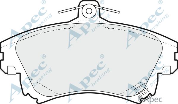 APEC BRAKING Комплект тормозных колодок, дисковый тормоз PAD1084
